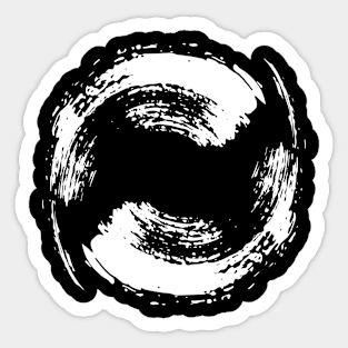 Circular Wave Artwork Design Sticker